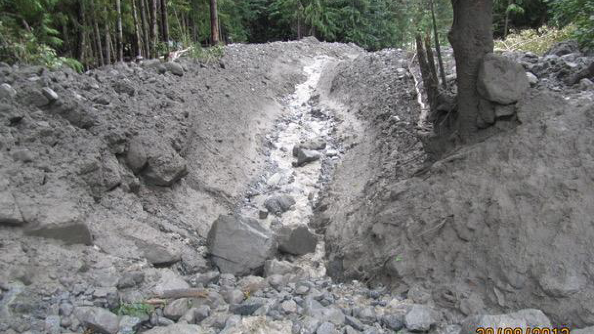 2013 Debris Flow Event, Catiline Creek August 30 2013 (LLE)