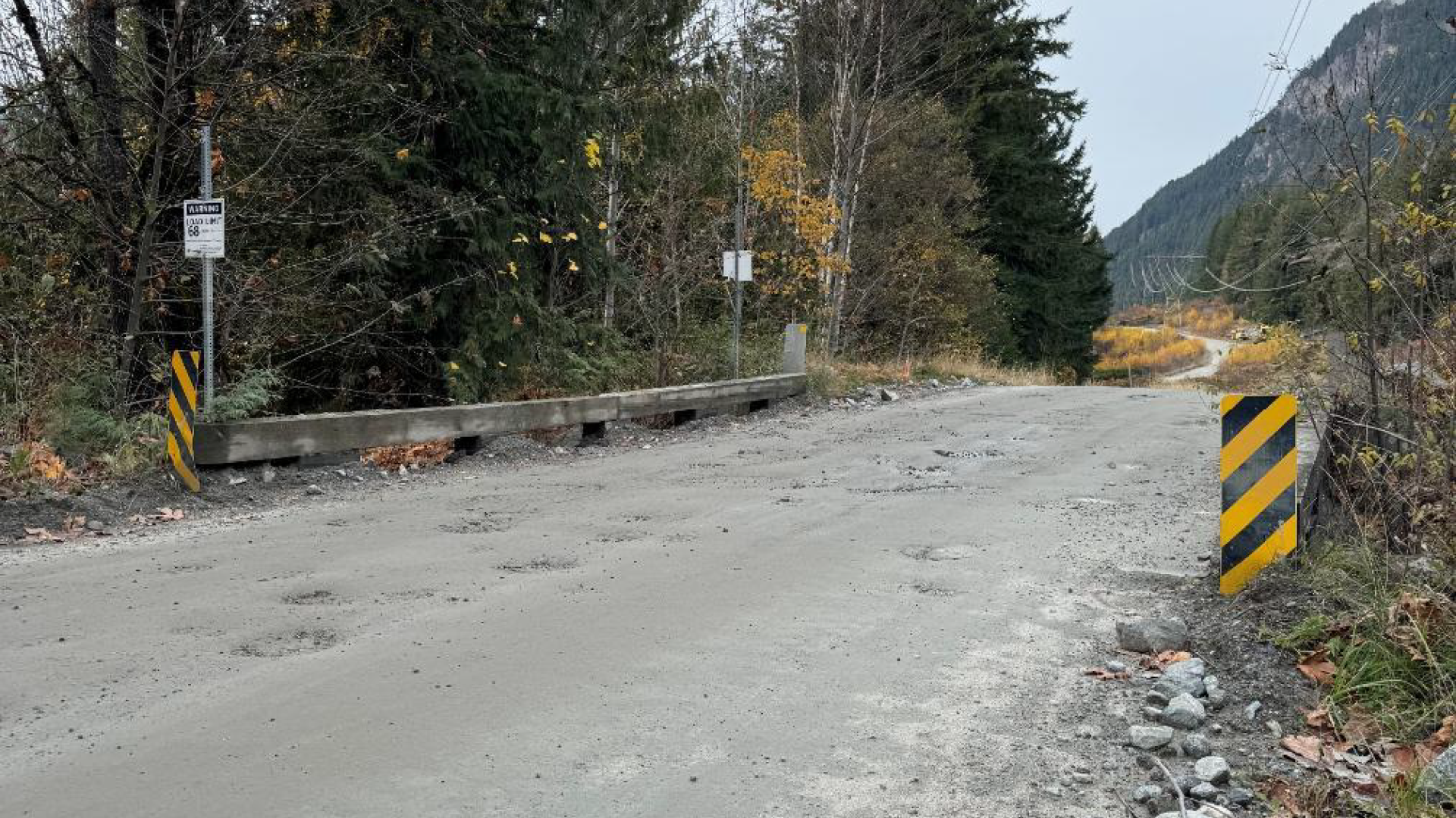 In-SHUCK-ch FSR bridge over Catiline Creek. November 3 2025 (SLRD)