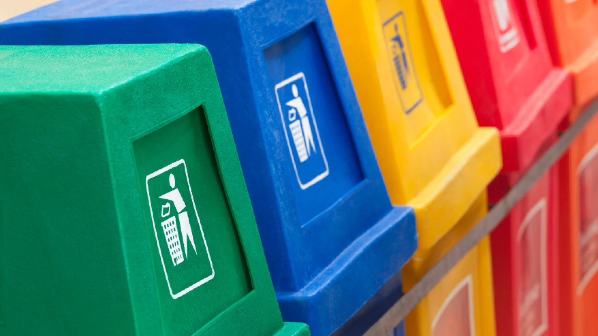 waste bins for various streams