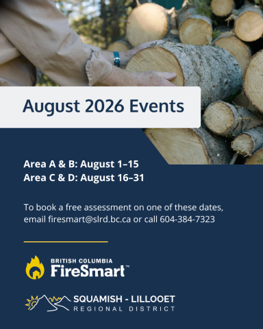 flyer disclosing August dates of the FIreSmart program