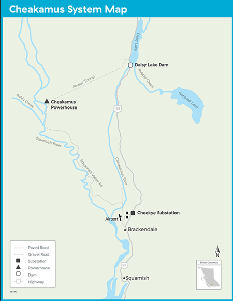 Cheakamus System map